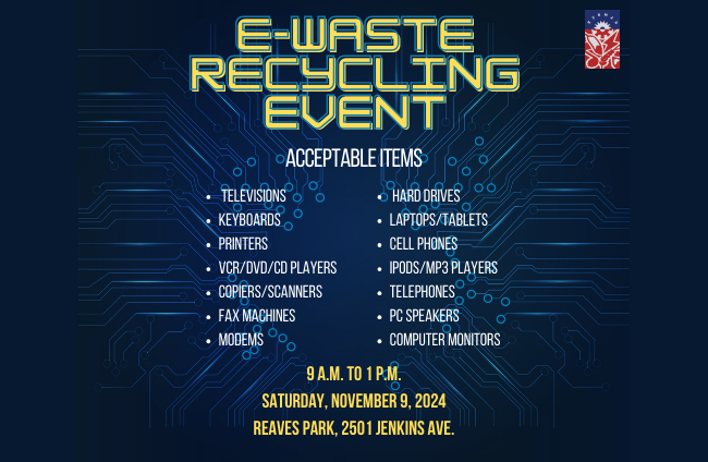 E-waste cleanup evvent scheduled for Nov. 9